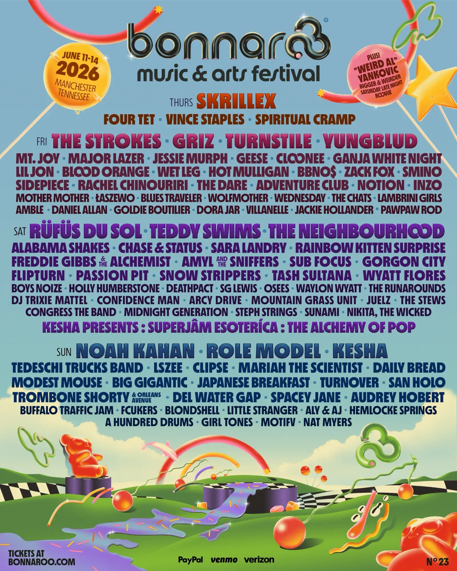 Bonnaroo 2026 Lineup